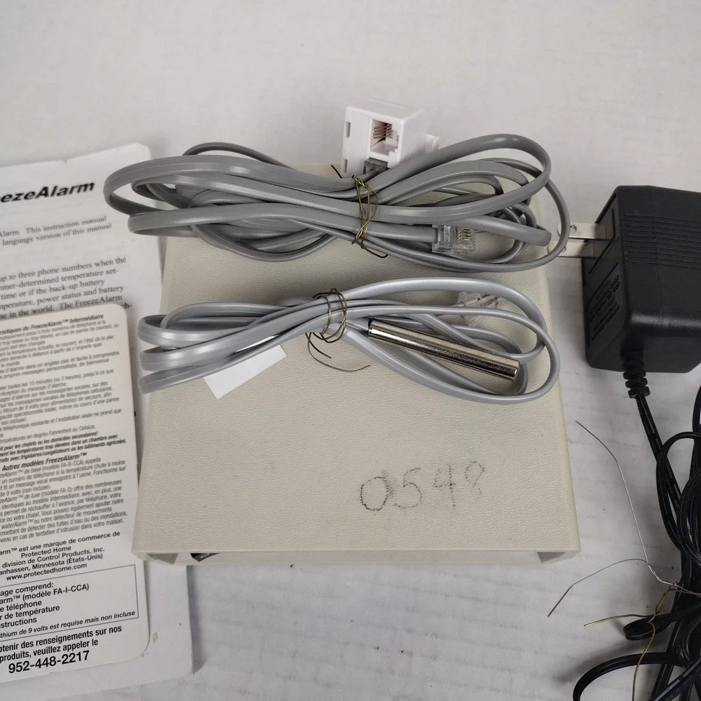 Emerson Intermediate Freeze Alarm Dialer • Base Unit w/Power Supply & Sensor